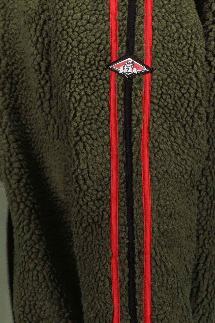 BEAR SURFBOARDS FURRY HOODIE FULL ZIP BEETLE