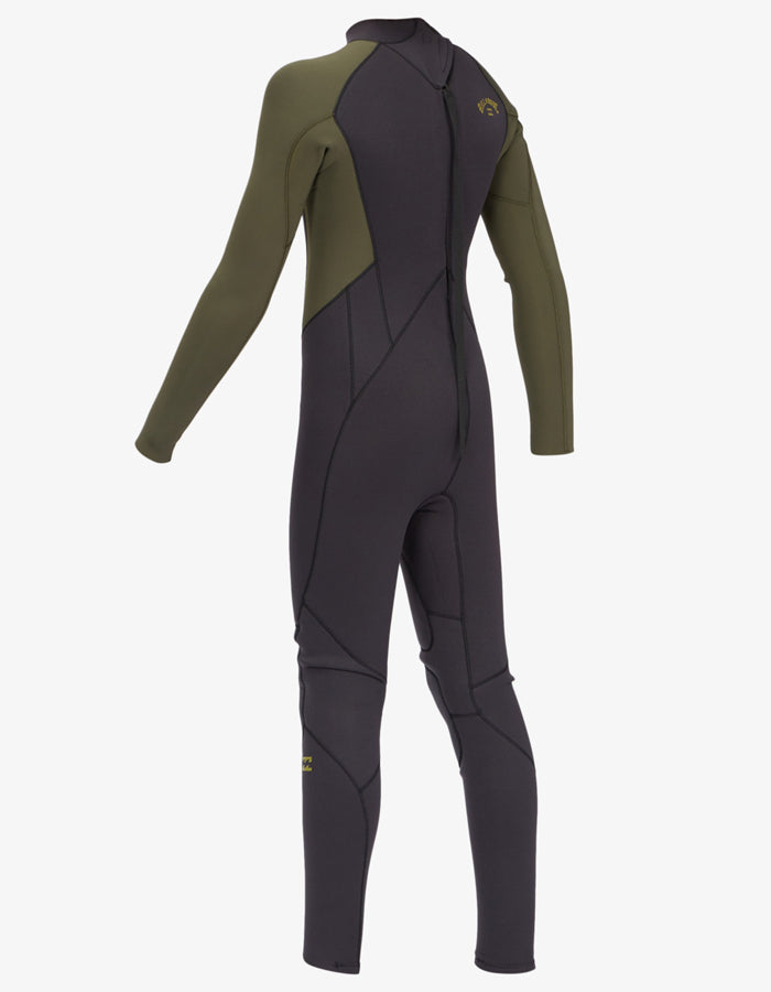 BILLABONG INTRUDER 5/4 MM BACK ZIP BOYS ANTIQUE BLACK
