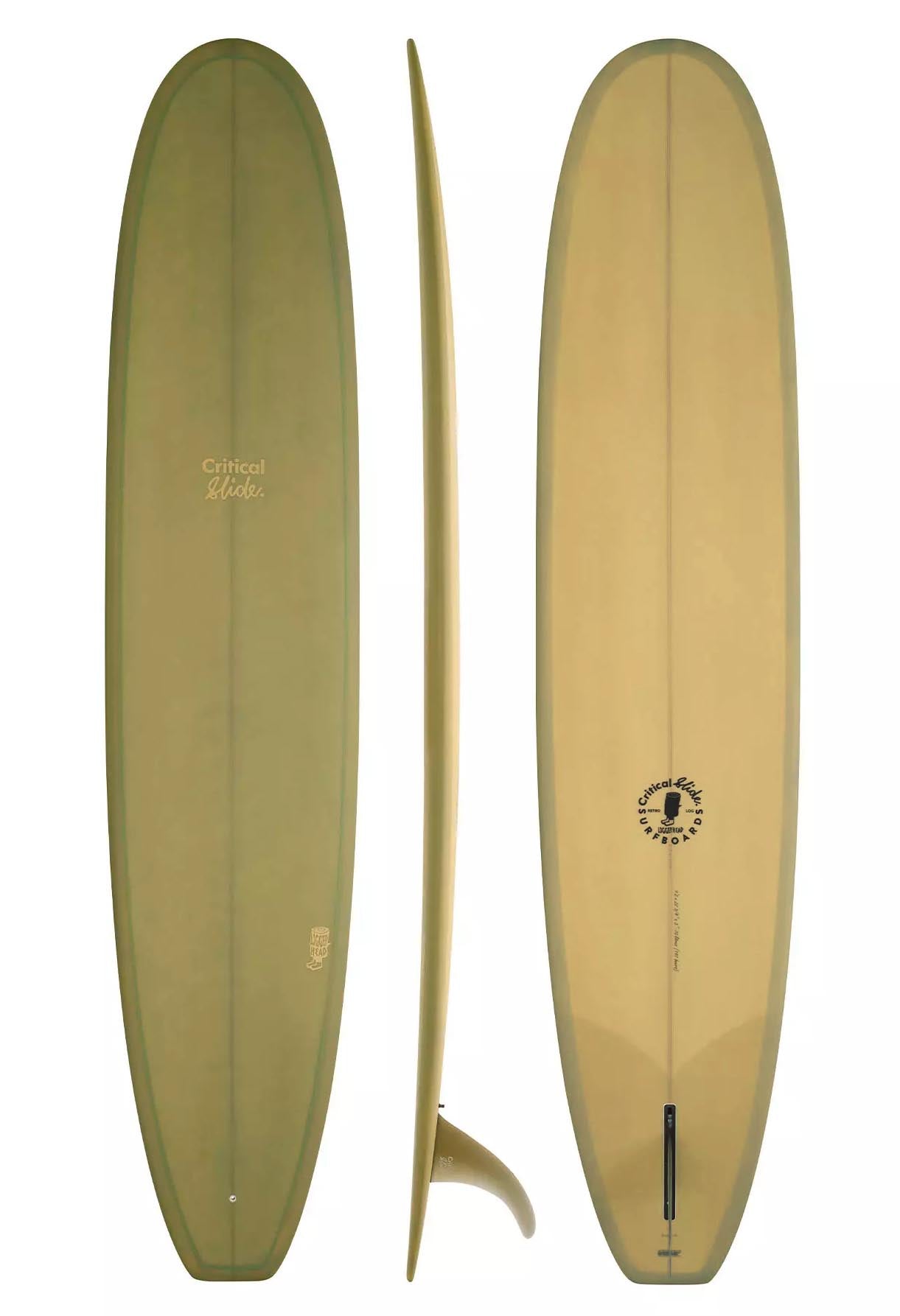 CRITICAL SLIDE 9'8" LOGGERHEAD PU SINGLE FIN KIWI