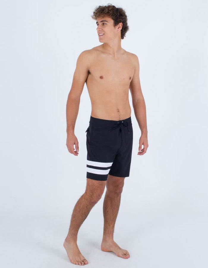 HURLEY BLOCK PARTY BOARDSHORTS 18" BLACK WHITE