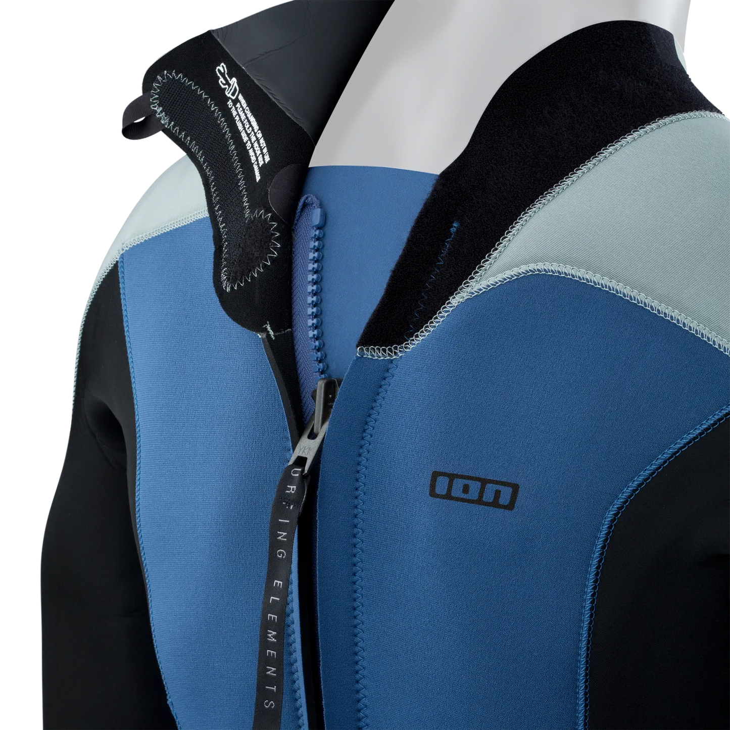 ION ELEMENT 4/3 BACKZIP WETSUIT MEN CASCADE BLUE
