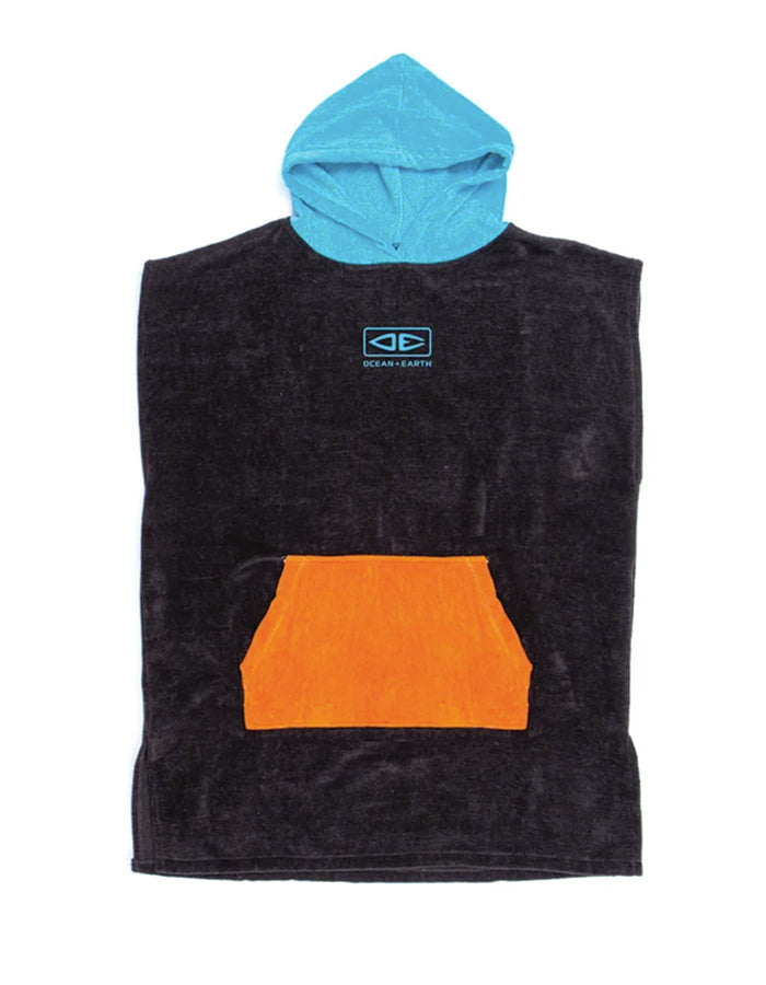 OCEAN & EARTH YOUTH HOODED PONCHO BLACK
