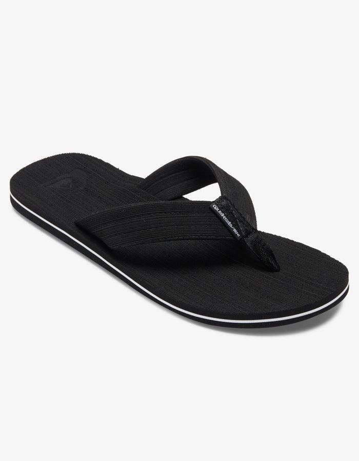 QUIKSILVER MOLOKAI LAYBACK SANDALS BLACK WHITE BLACK