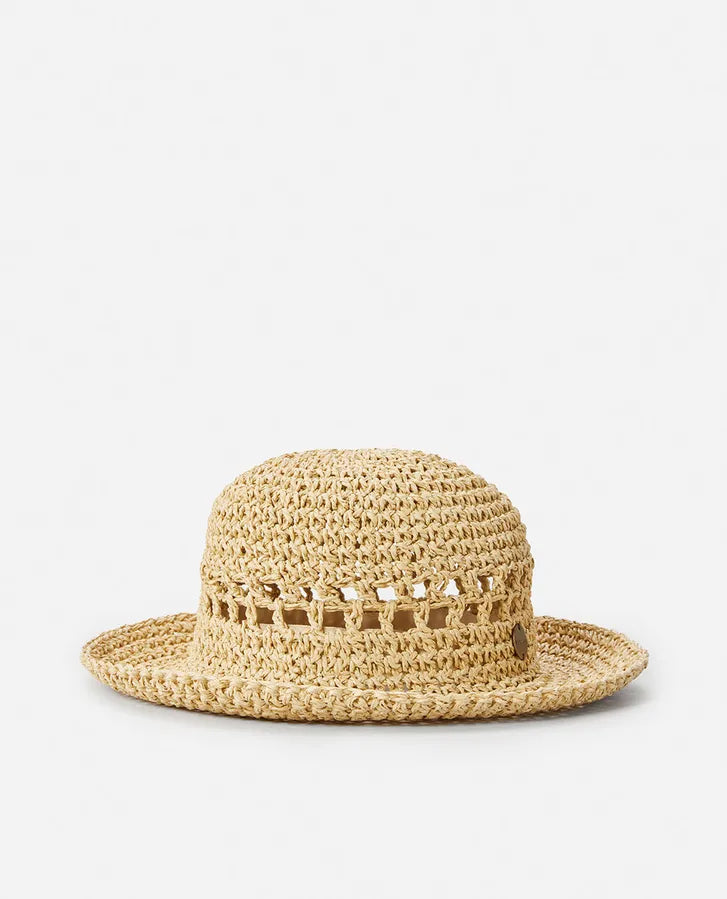 RIP CURL ESSENTIALS CROCHET BUCKET NATURAL