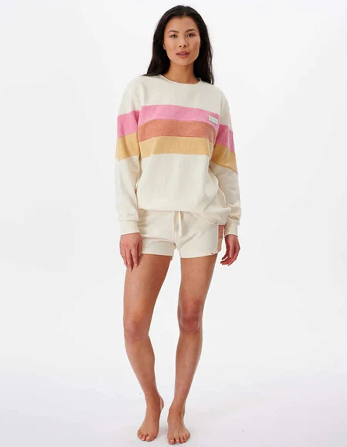 RIP CURL HEAT WAVE FLEECE SHORT OFF WHITE