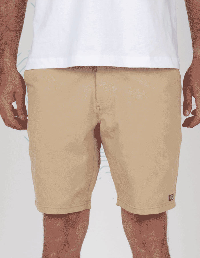 SALTY CREW DRIFTER 2 PERFORATED HYBRID WALKSHORT 19" KHAKI