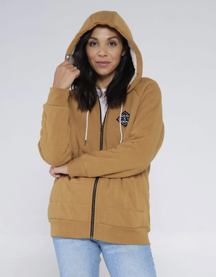 SALTY CREW SEEKING SHERPA HOODY WORKWEAR BROWN