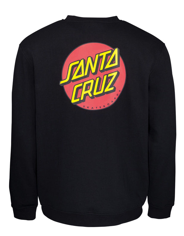 SANTA CRUZ CLASSIC DOT CHEST CREW BLACK