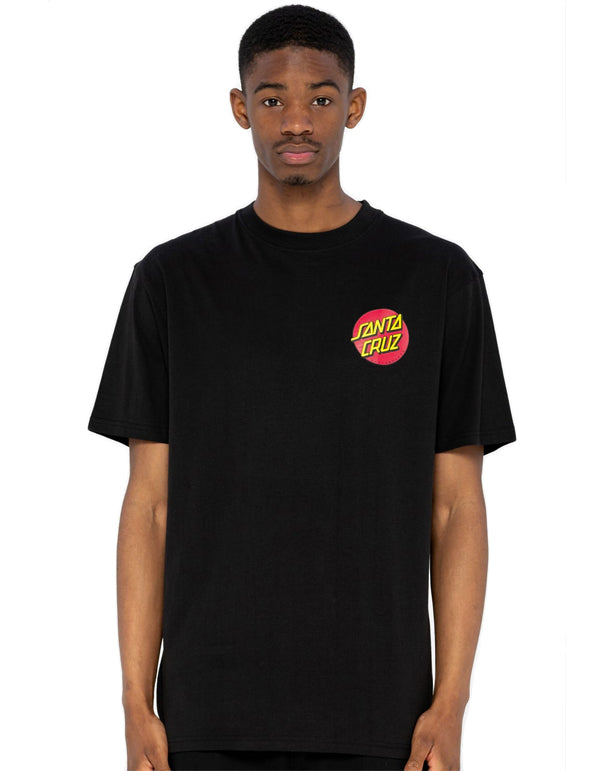 SANTA CRUZ CLASSIC DOT CHEST T-SHIRT BLACK