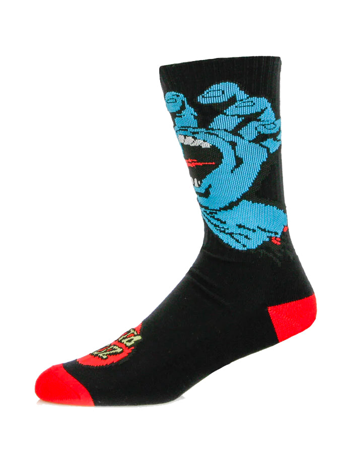 SANTA CRUZ SCREAMING HAND SOCK BLACK