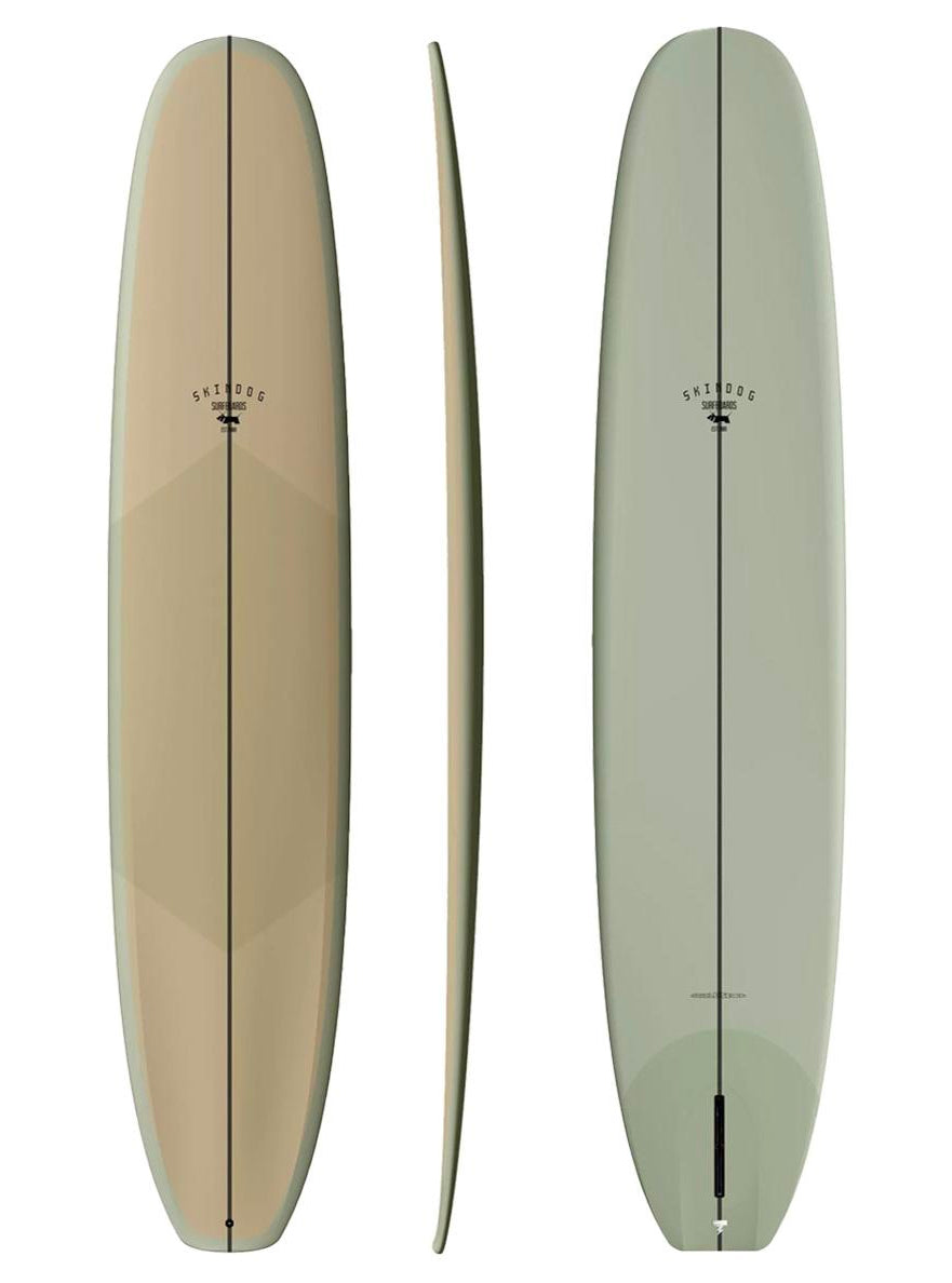 SKINDOG OG DOUBLE SCOOP 9'6" LONGBOARD THUNDERBOLT SAND SAGE