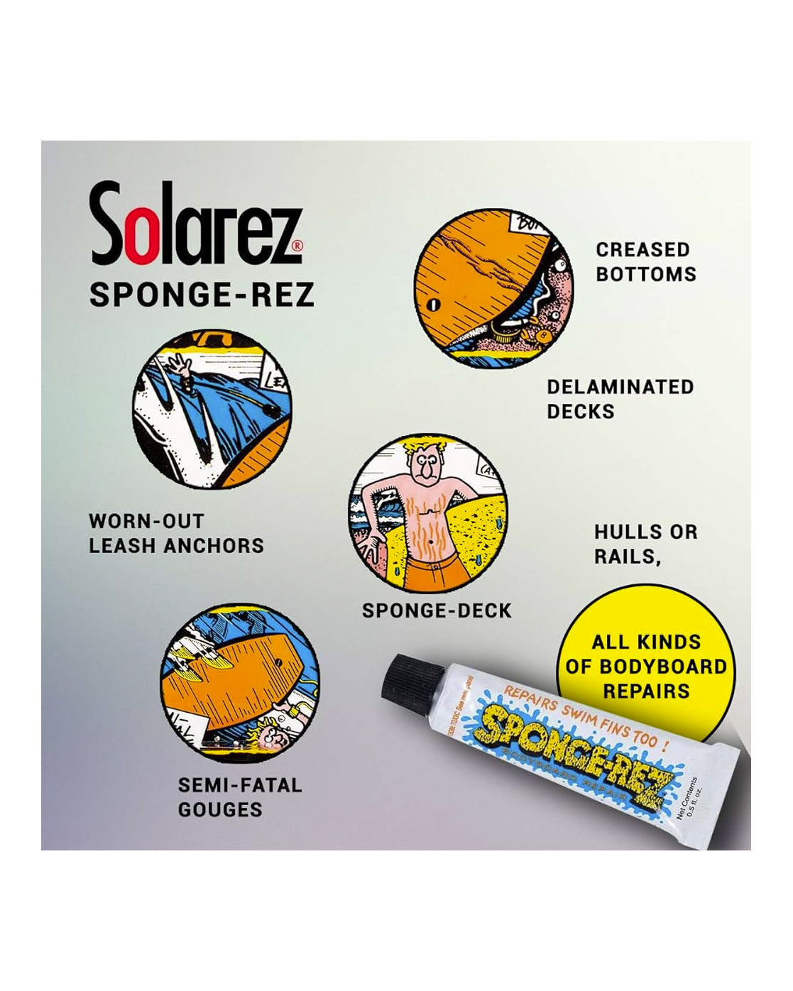 SPONGE-REZ BODYBOARD REPAIR KIT 2FL OZ