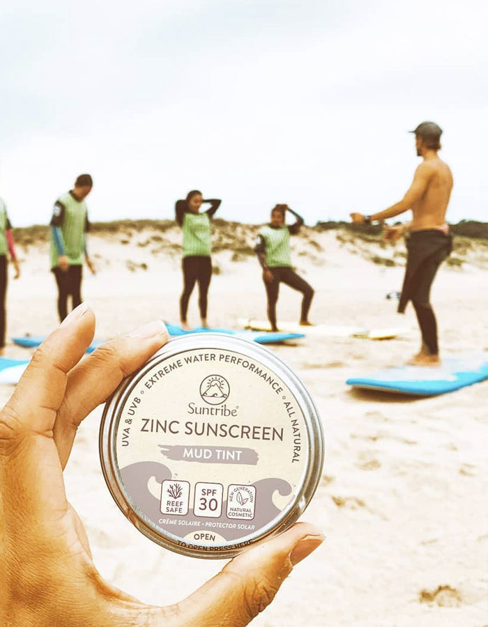 SUNTRIBE ALL NATURAL ZINC SUNSCREEN FACE & SPORT SPF30 | MUD TINT
