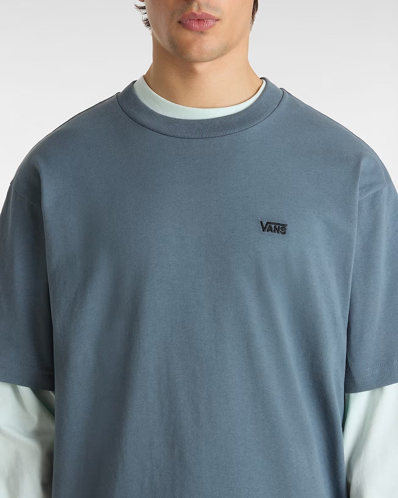 VANS LEFT CHEST II LOOSE T-SHIRT LOGO STORMY WEATHER