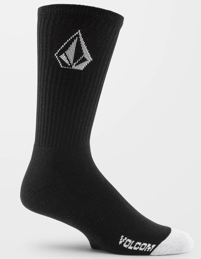 VOLCOM FULL STONE SOCKS BLACK 3 PACK