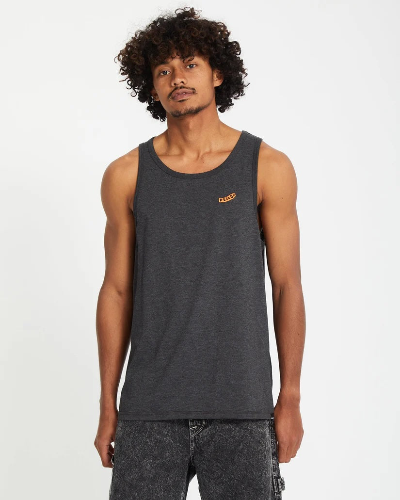 VOLCOM PISTOL TANK TOP HEATHER BLACK