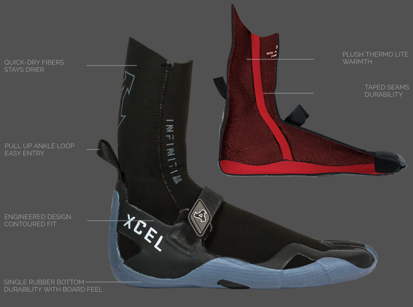 XCEL MEN'S INFINITI SPLIT TOE 5MM