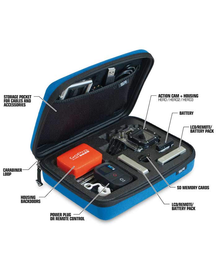  SP POV CASE SMALL FOR GOPRO 3.0 - BLUE