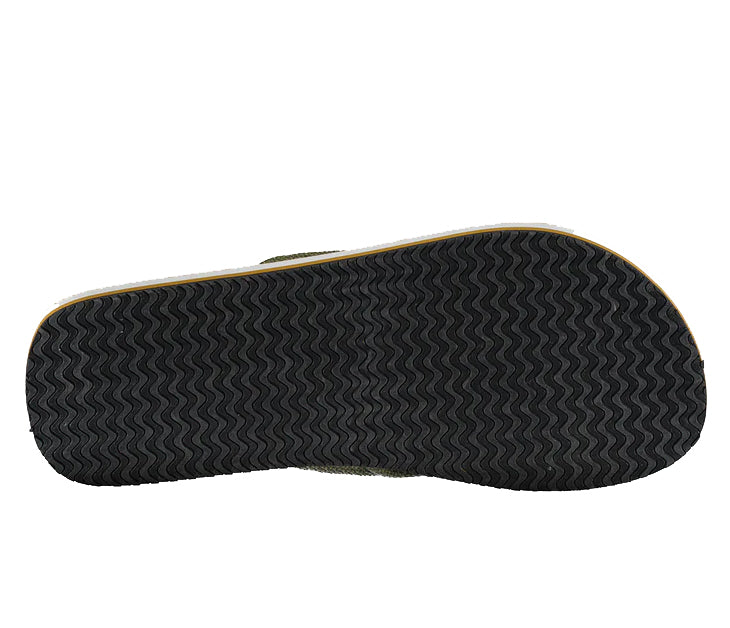  BEAR SURFBOARDS CORKMAN CNVS GREEN FLIP FLOPS