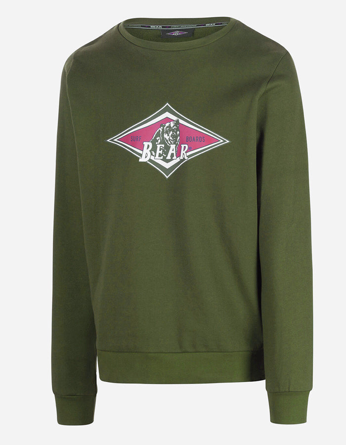  BEAR SURFBOARDS FLEECE CREW NECK BEETLEE