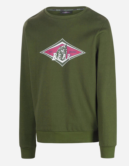 BEAR SURFBOARDS FLEECE CREW NECK BEETLEE