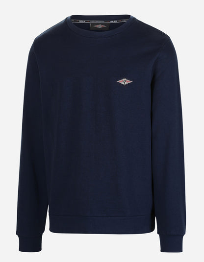 BEAR SURFBOARDS SMALL LOGO FLEECE CREW NECK SKY CAPTAIN