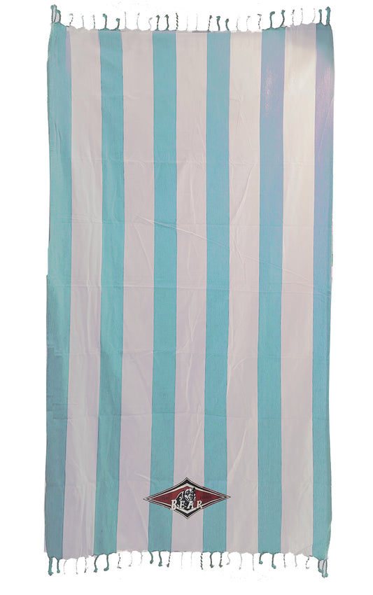  BEAR SURFBOARDS FOUTA BEACH TOWEL ARUBA BLUE