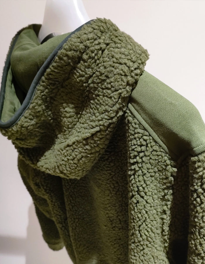  BEAR SURFBOARDS FURRY HOODIE FULL ZIP BEETLE