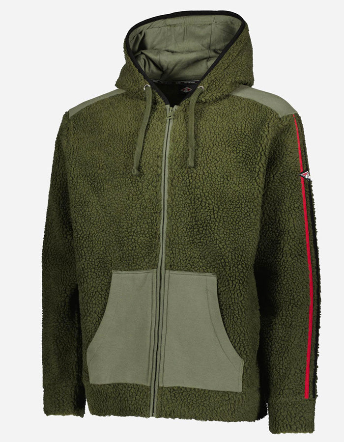  BEAR SURFBOARDS FURRY HOODIE FULL ZIP BEETLE