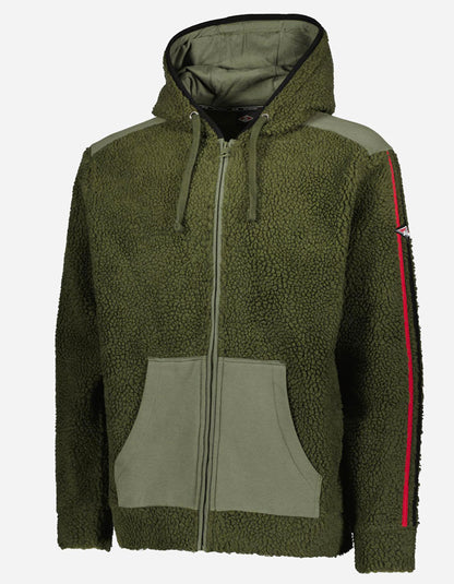  BEAR SURFBOARDS FURRY HOODIE FULL ZIP BEETLE
