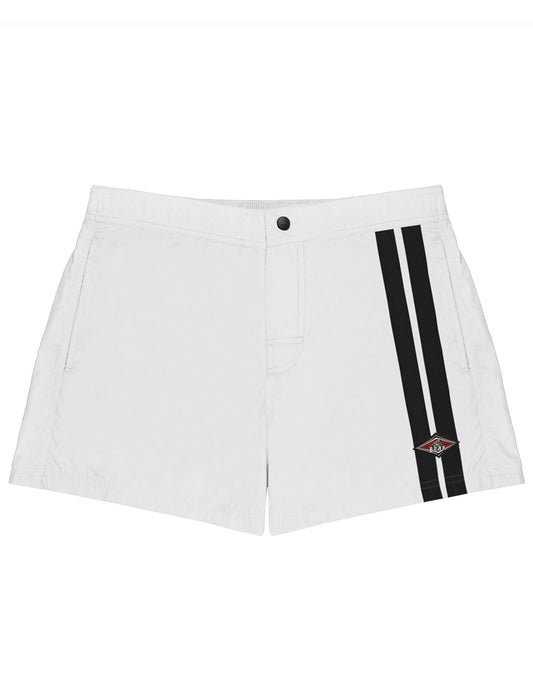  BEAR SURFBOARDS MALIBU BOARDSHORTS WHITE ALYSSUM