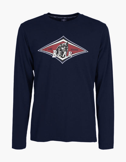  BEAR SURFBOARDS T-SHIRT LS SKY CAPTAIN