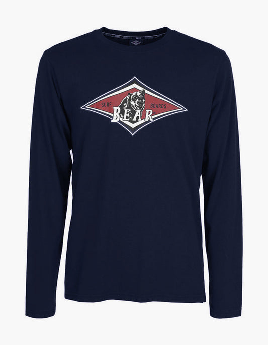  BEAR SURFBOARDS T-SHIRT LS SKY CAPTAIN