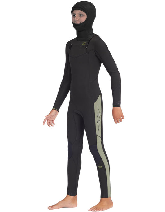  BILLABONG ABSOLUTE 5/4 HOODED CHEST ZIP WETSUIT BOY 8-14