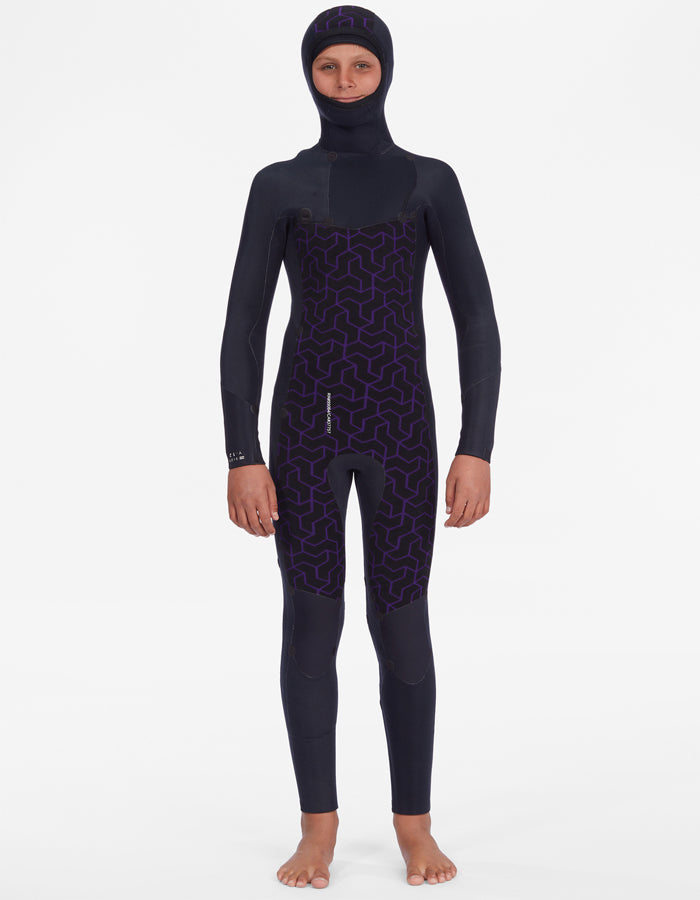  BILLABONG ABSOLUTE 5/4 HOODED CHEST ZIP WETSUIT BOY 8-14