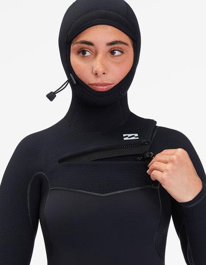  BILLABONG 5/4 FURNACE HOODED CHEST ZIP WETSUIT FOR WOMEN