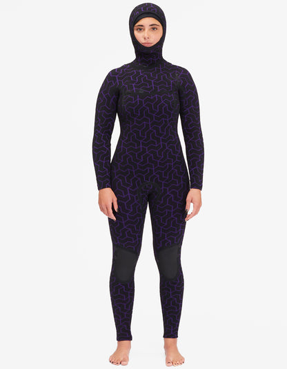  BILLABONG 5/4 FURNACE HOODED CHEST ZIP WETSUIT FOR WOMEN