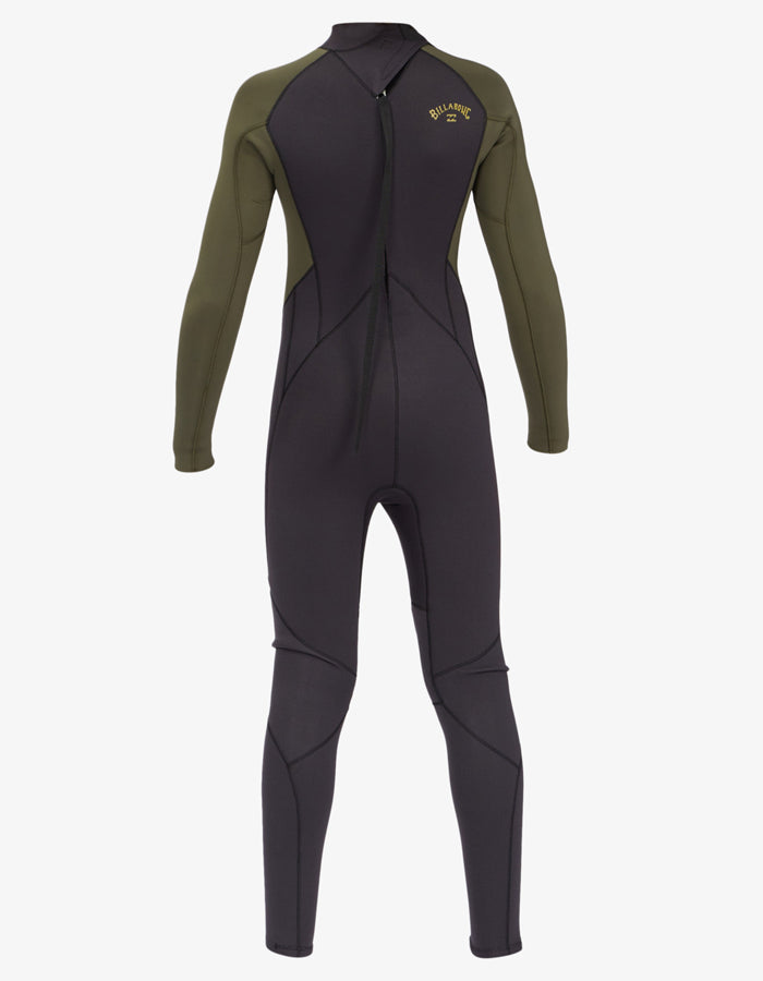  BILLABONG INTRUDER 5/4 MM BACK ZIP BOYS ANTIQUE BLACK