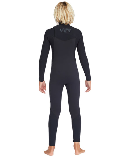  BILLABONG REVOLUTION 4/3 MM CHEST ZIP BOYS 8-14 BLACK
