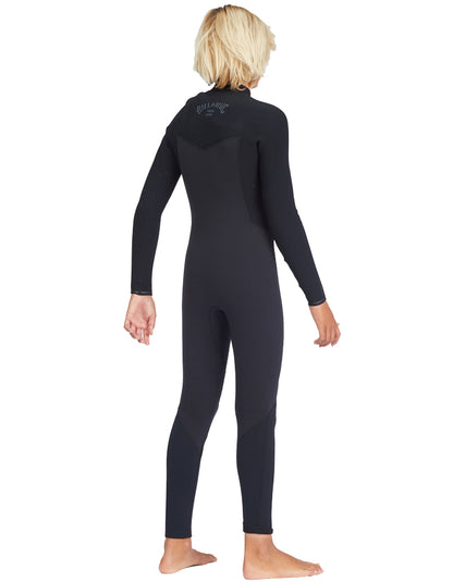  BILLABONG REVOLUTION 4/3 MM CHEST ZIP BOYS 8-14 BLACK