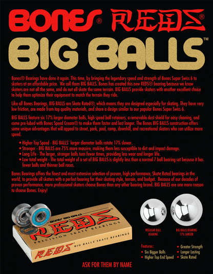  BONES REDS BEARINGS BIG BALLS