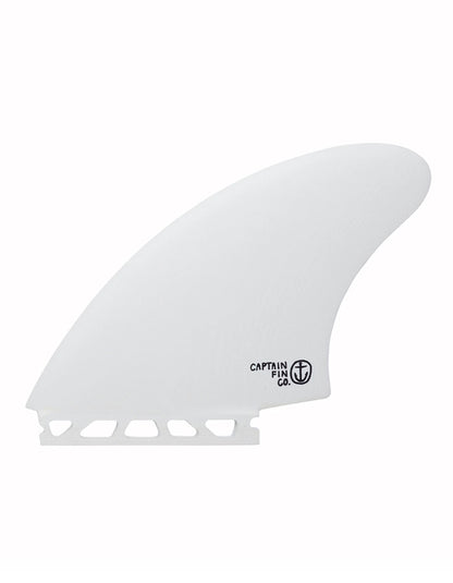  CAPTAIN FIN CF KEEL TWIN WHITE SINGLE TAB