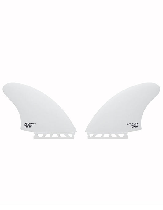  CAPTAIN FIN CF KEEL TWIN WHITE SINGLE TAB