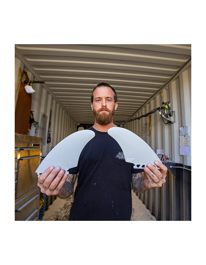  CAPTAIN FIN JEFF MCCALLUM TWIN GLASSFIN SINGLE TAB WHITE