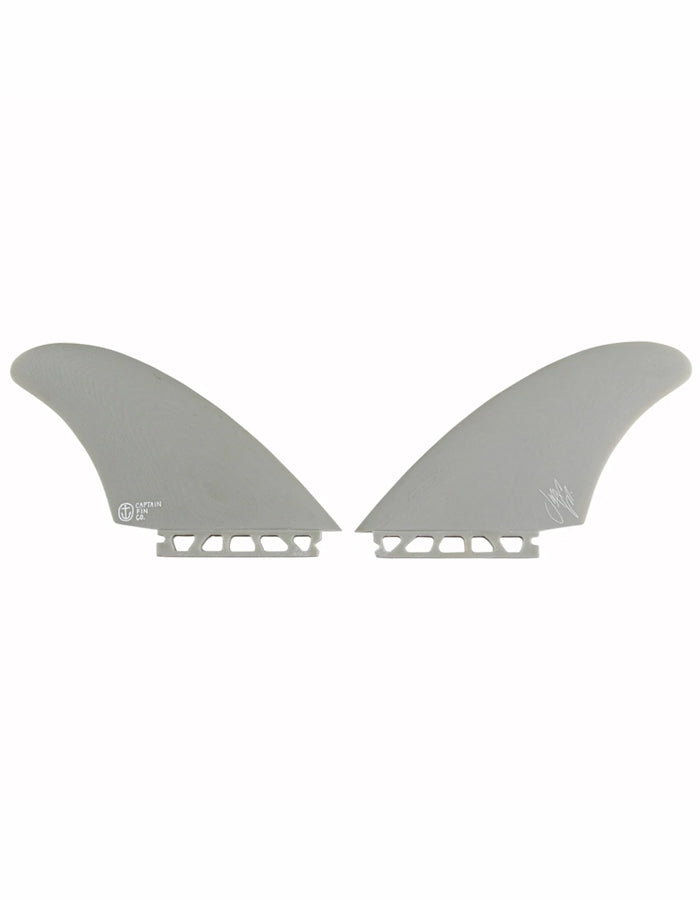 CAPTAIN FIN JEFF MCCALLUM TWIN GLASS FIN SINGLE TAB WHITE