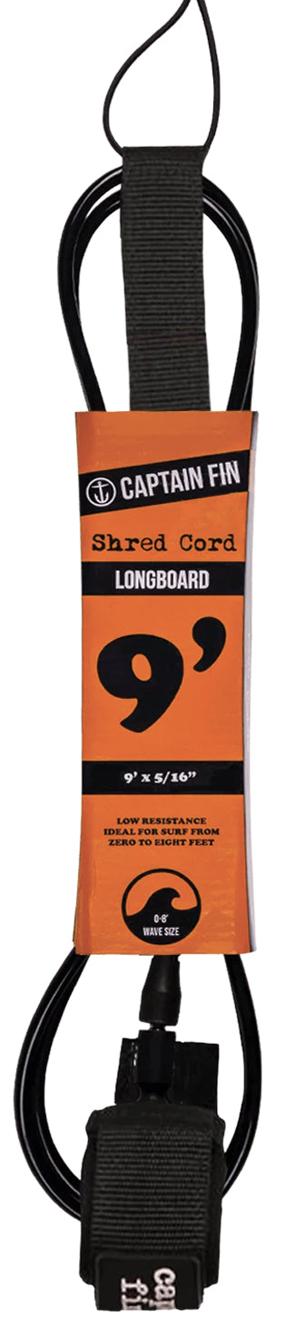  CAPTAIN FIN SHRED CORD 9' STANDARD BLACK