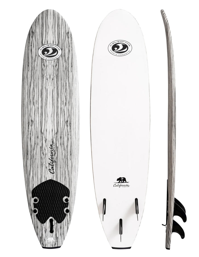 CBC FUN 7'0" CALIFORNIA BEAR SOFTBOARD WHITE WOOD