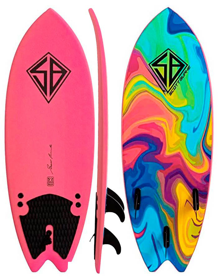  CBC BURKE 5'2" SOFTBOARD FISH FCS FINS