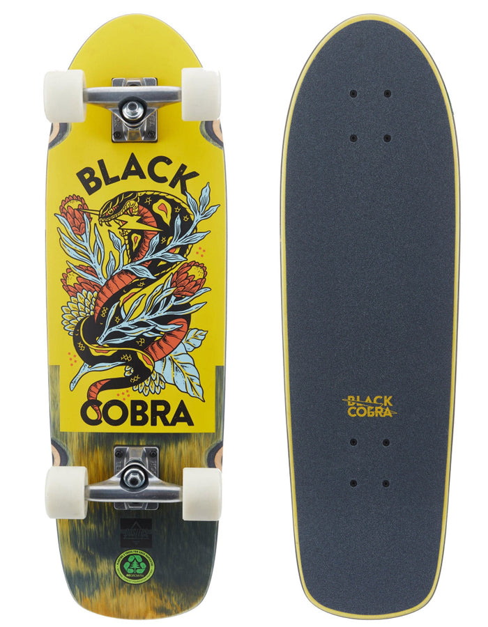  DUSTERS SKATEBOARDS COBRA YELLOW CRUISER 29.5"