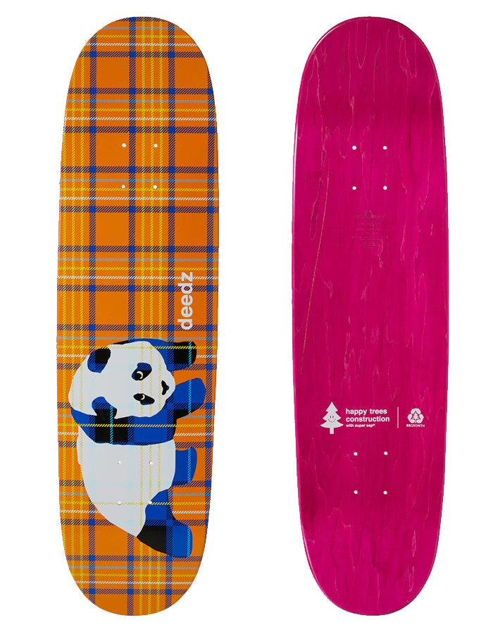  ENJOI SKATEBOARDS 8.375" DEEDZ PLAID PANDA SUPER SAP DECK